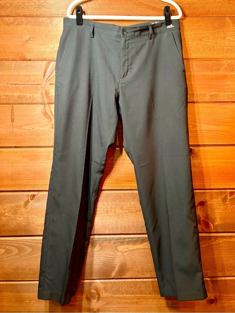 adidas Black Men's Dress Golf Pants - Classic Straight Fit Size 34 x 30 🖤
